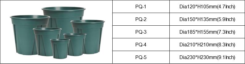 plastic nursery pot vaso de plástico para berçário