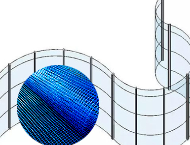 fiberglass net5 Net5 de fibra de vidro