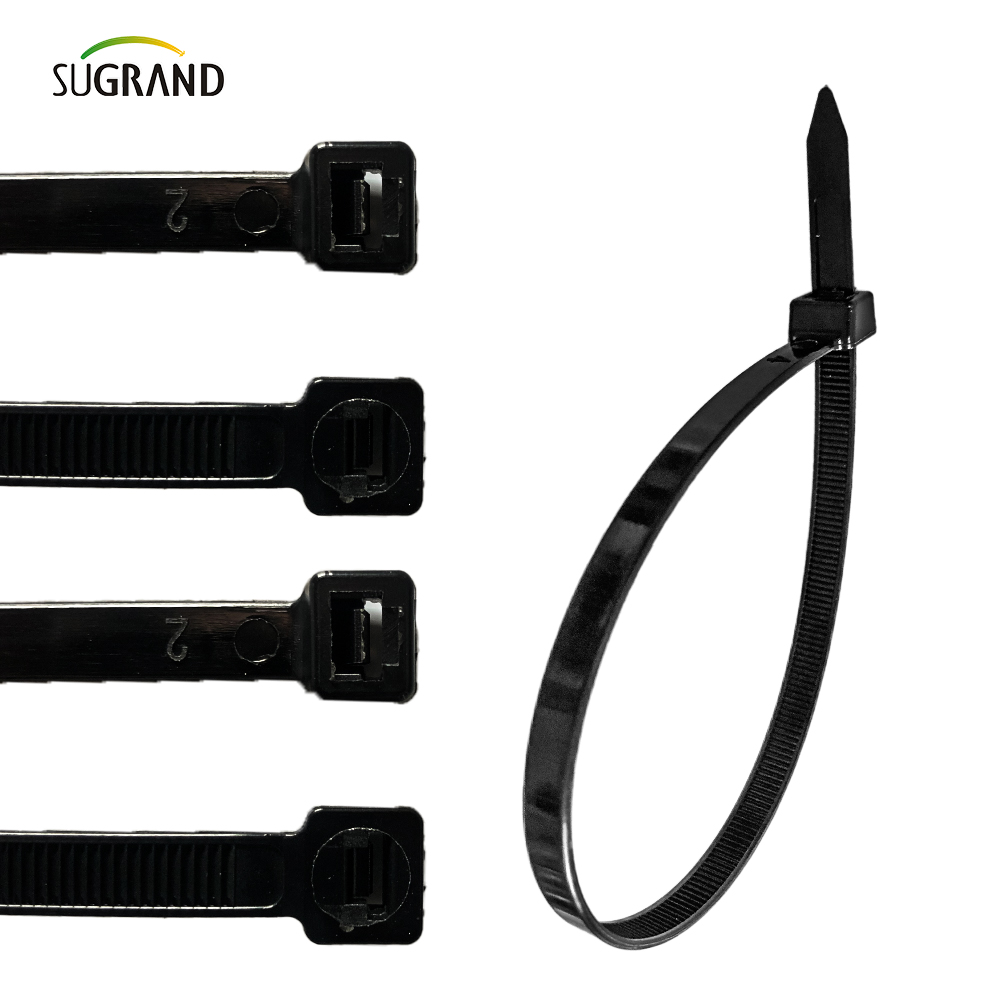 Cabo de nylon de cor branca preta amarra gravatas plásticas