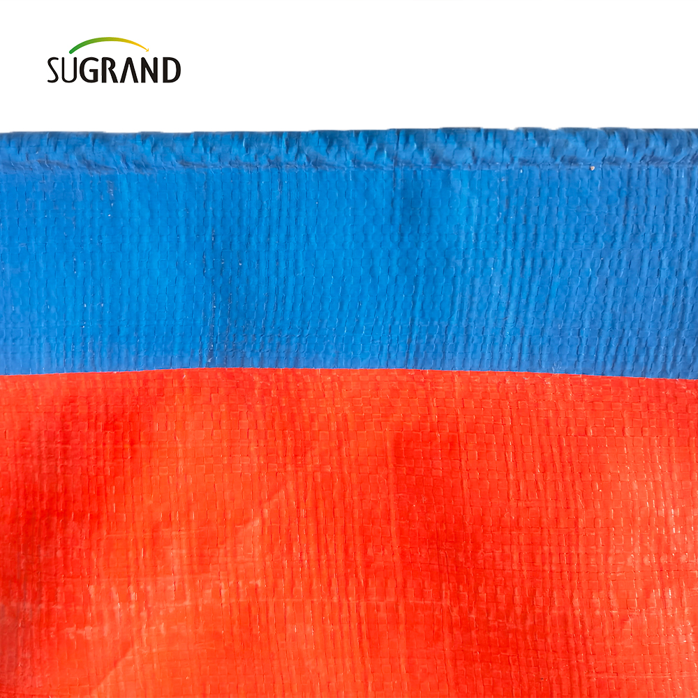 Laranja e azul Proteção de plástico PE Tarpaulin Agriculture Industrial Cover Fabricantes