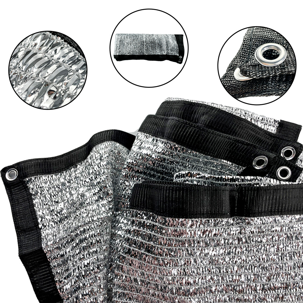UV Silver Ploth Aluminium Mesh Mesh Fabric Sun Shade Net para carros