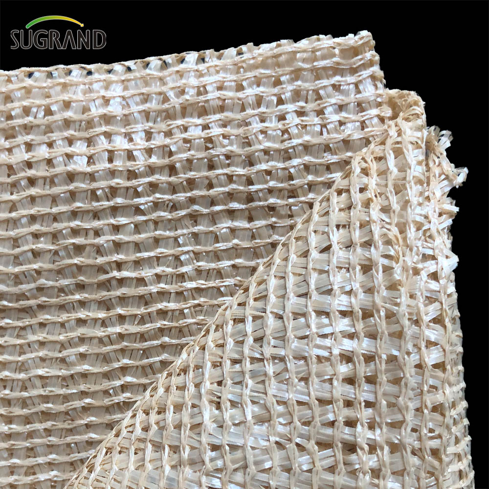 320 GSM Branco/areia amarela Mono Tape Shade Net