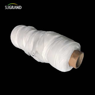 Ldpe plástico branco rosa broto de manga de rede