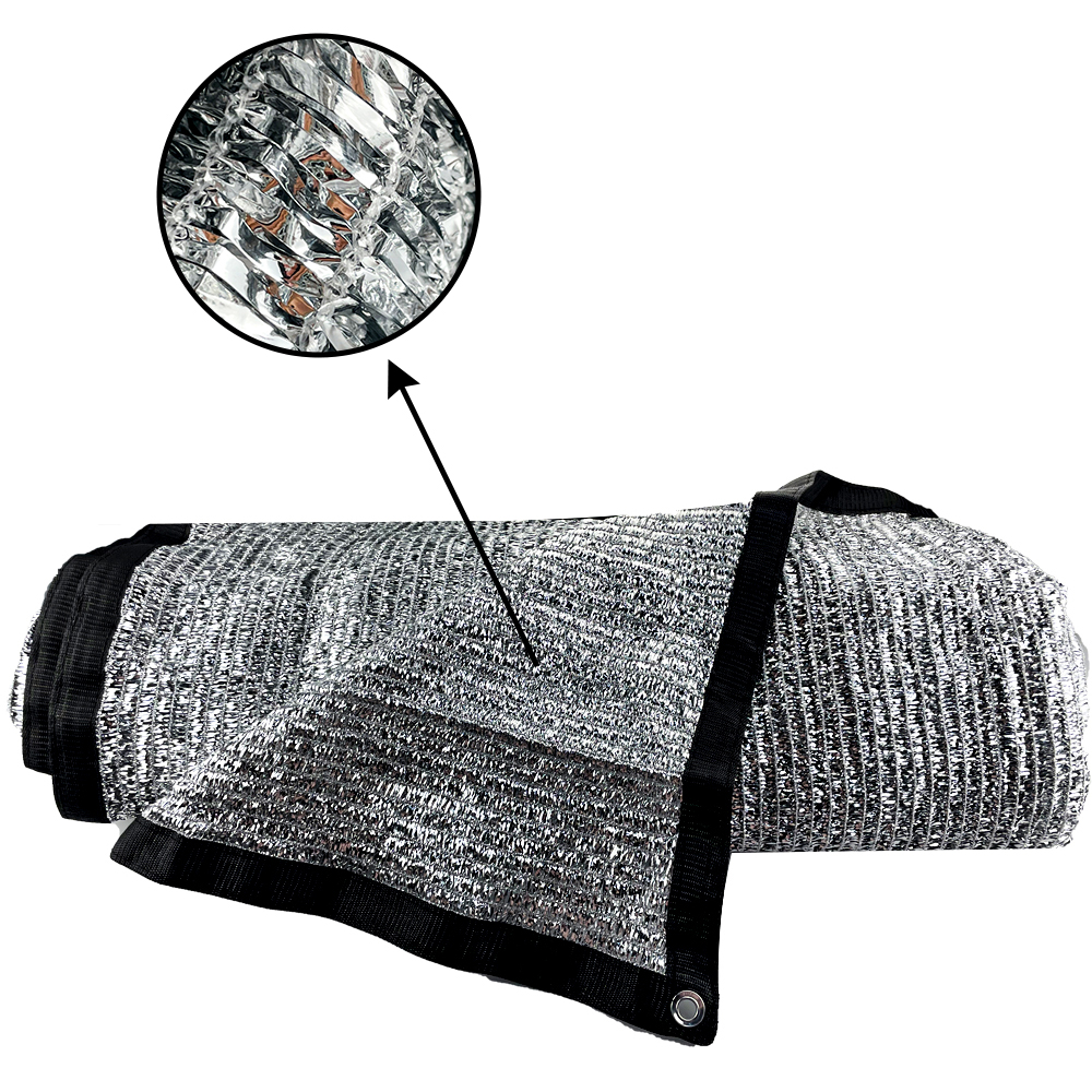 UV Silver Ploth Aluminium Mesh Mesh Fabric Sun Shade Net para carros