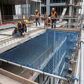 Rede de segurança de construção HDPE para serviços pesados ​​para proteção contra quedas