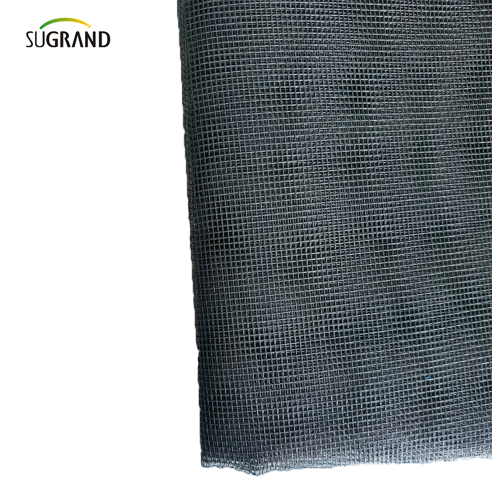 PVC revestido de fibra de vidro cinza PVC Proteção da porta da janela da janela da janela Rolo de rede