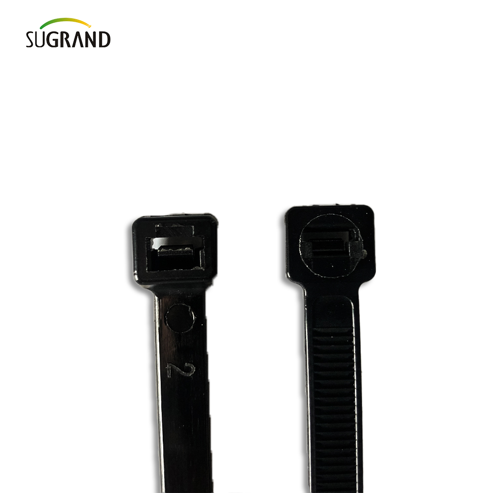 Cabo de nylon de cor branca preta amarra gravatas plásticas