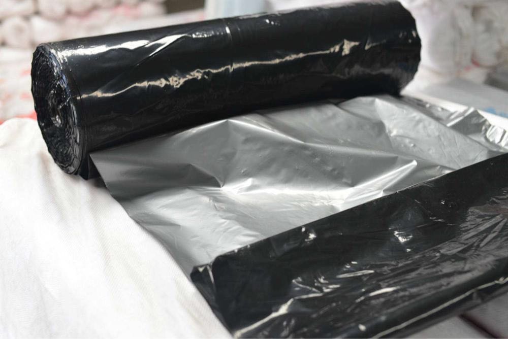 Filme de palha de plástico preto prateado para mato de erva agrícola