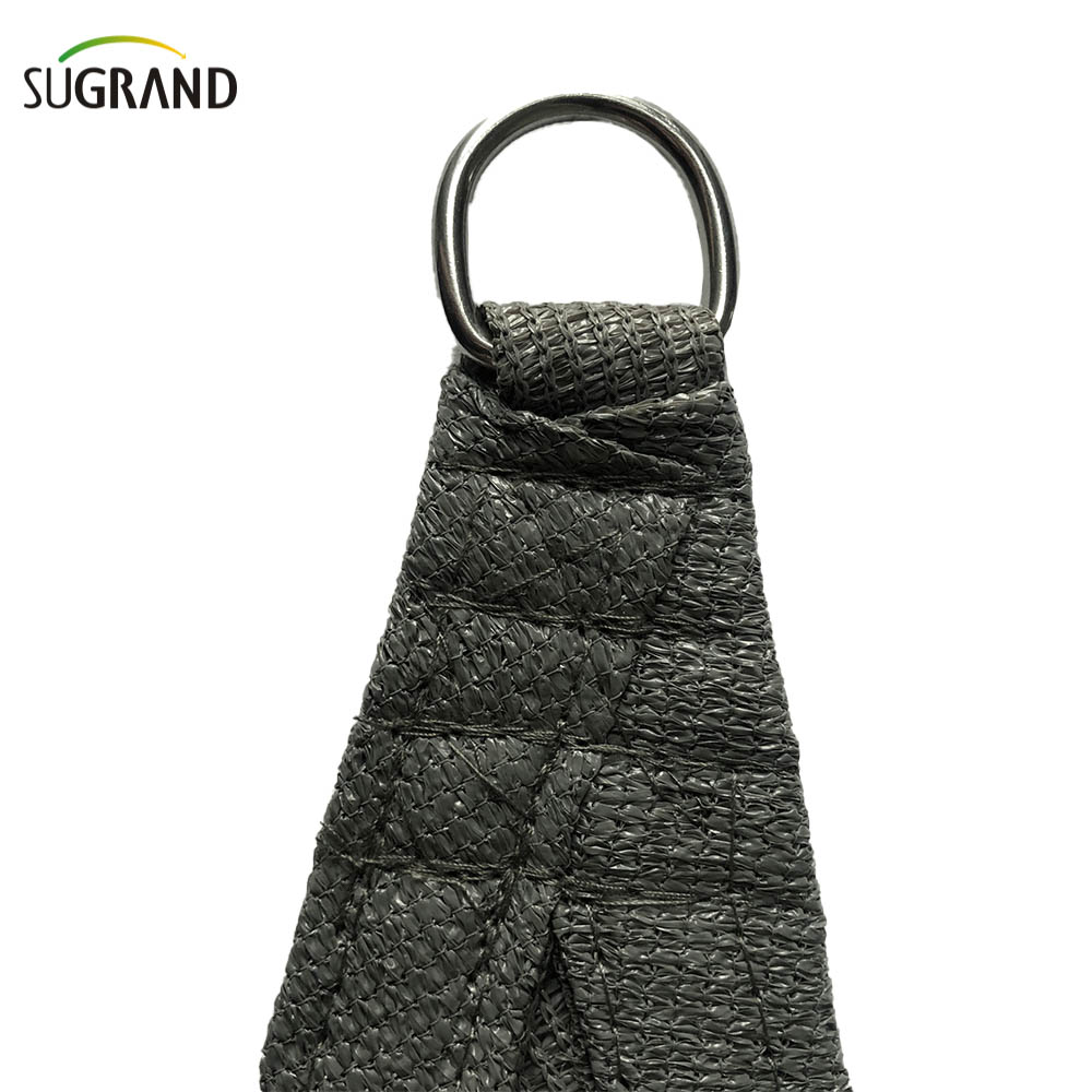 HDPE Outdoor Sun Shade Sails Saltos de varanda com lâmpada 