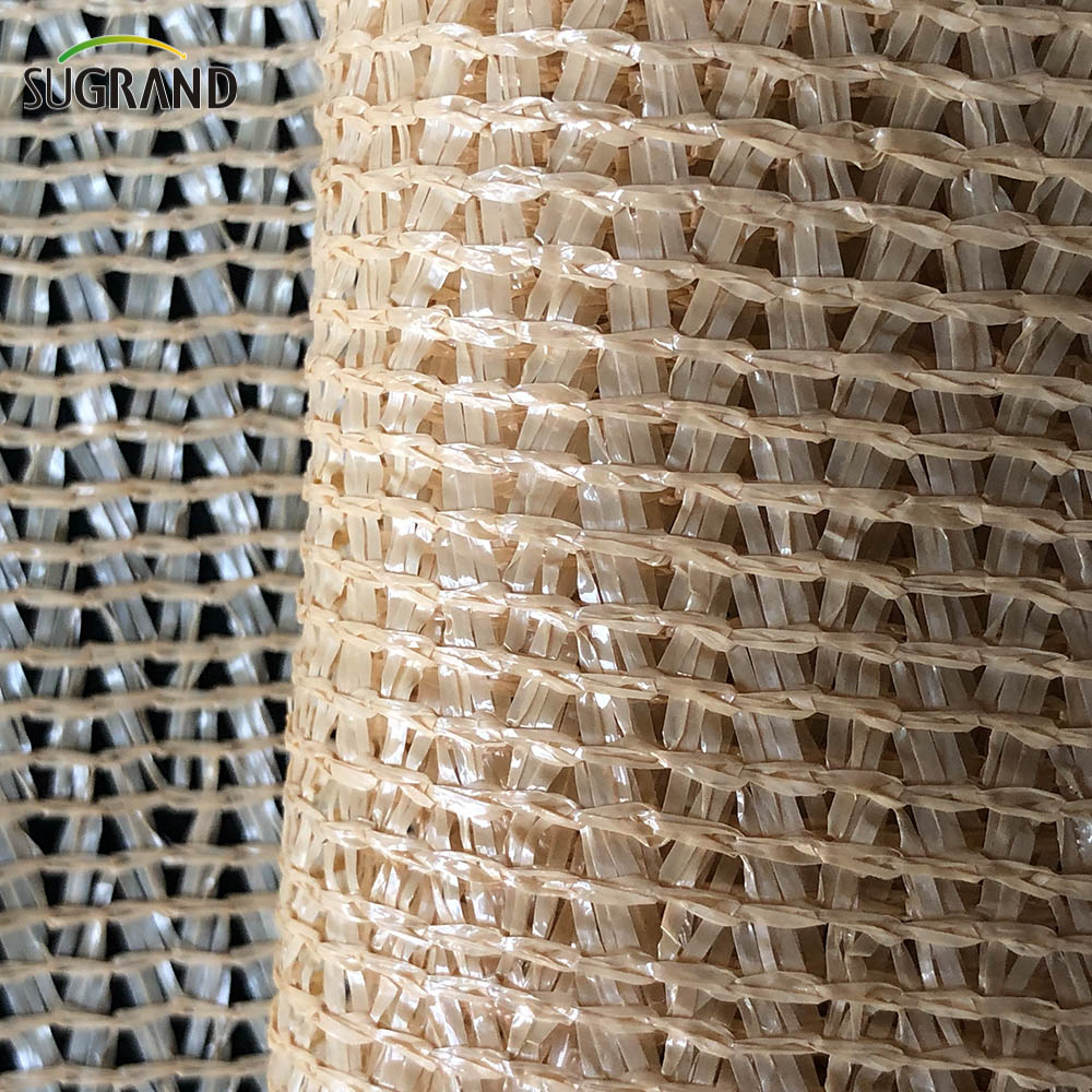 320 GSM Branco/areia amarela Mono Tape Shade Net