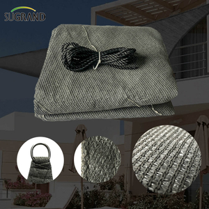 HDPE Outdoor Sun Shade Sails Saltos de varanda com lâmpada 