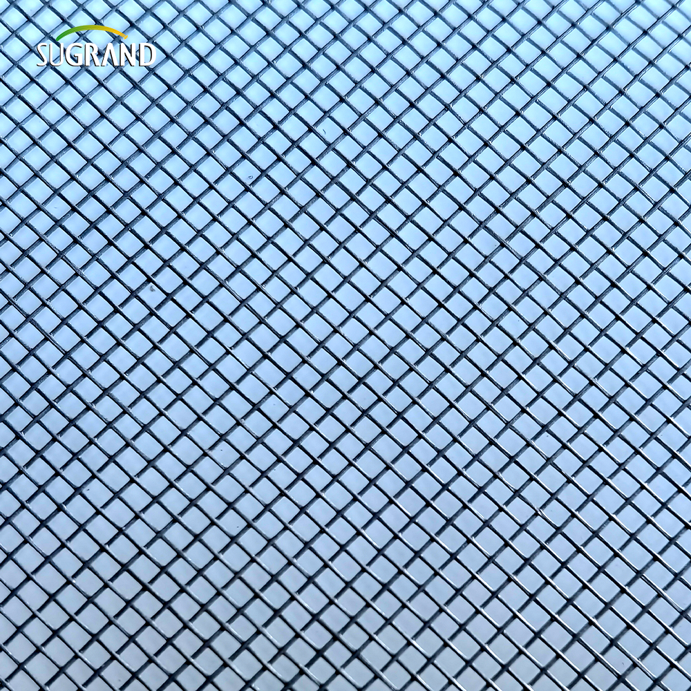 PVC revestido de fibra de vidro cinza PVC Proteção da porta da janela da janela da janela Rolo de rede