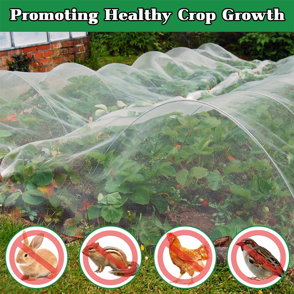 Rede anti inseto HDPE 40 50 Mesh Transparent White