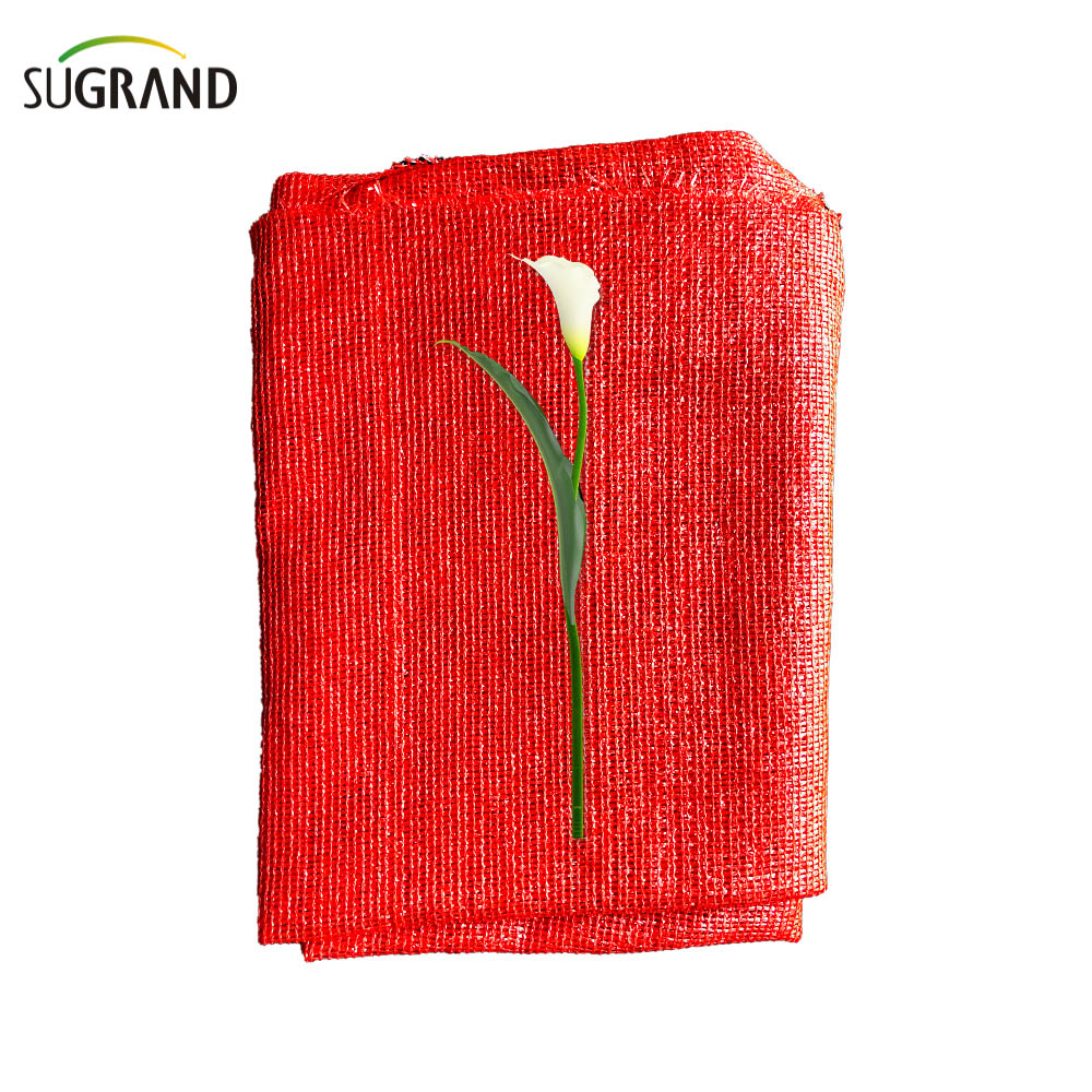 Rede de sombra vermelha do jardim para estufa agrícola 