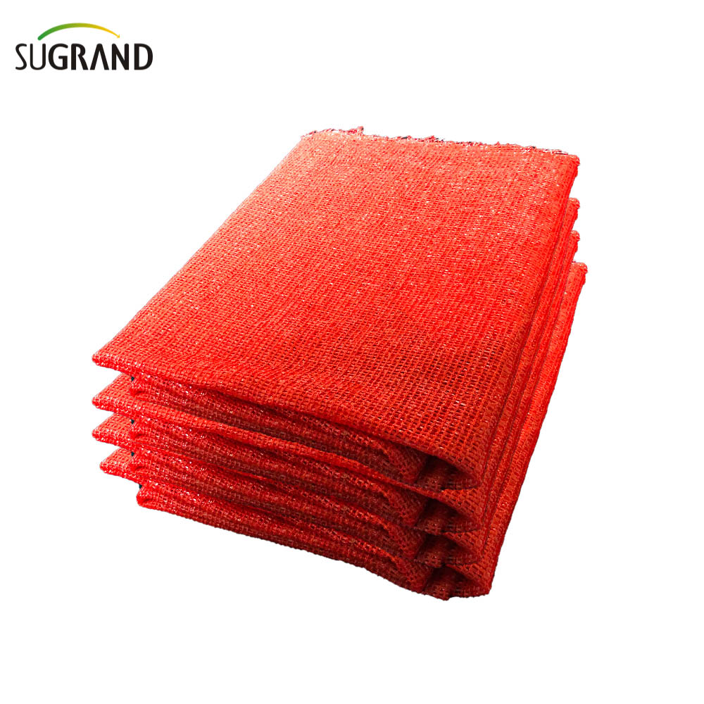 38 G/M Fita Duas Agulhas Red Shade Net HDPE Sun Shade Net 