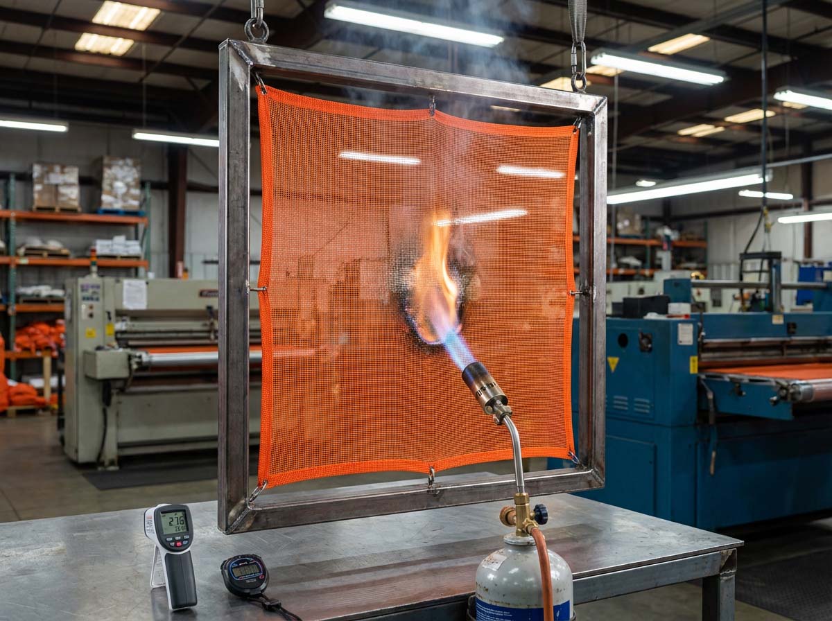 rede de seguran&ccedil;a retardante de inc&ecirc;ndio