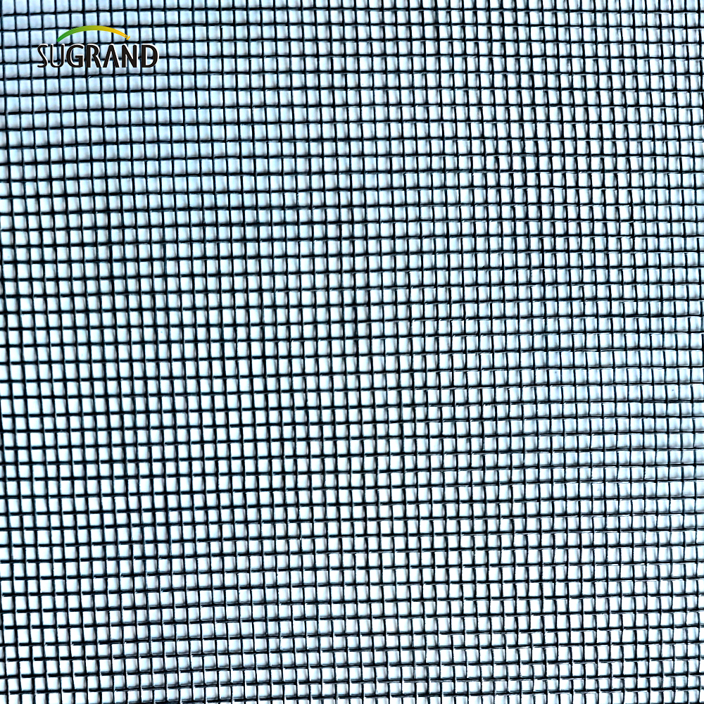 PVC revestido de fibra de vidro cinza PVC Proteção da porta da janela da janela da janela Rolo de rede