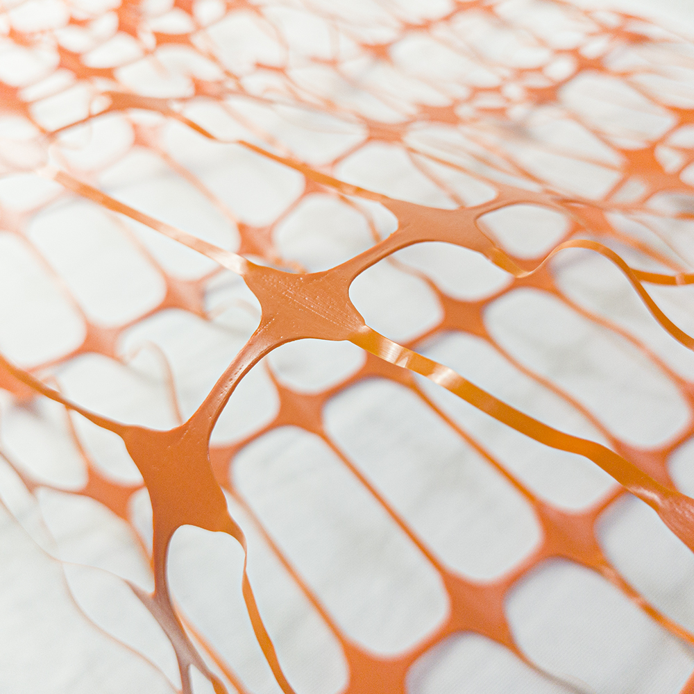 Rede de cerca laranja com cerca de malha plástica de plástico de 1x50m